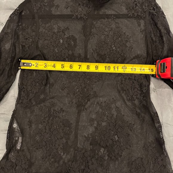 Mango Mesh Floral Mock-Neck Top - Picture 6 of 6